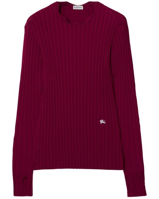 Burberry Equestrian Knight ribbed-knit top