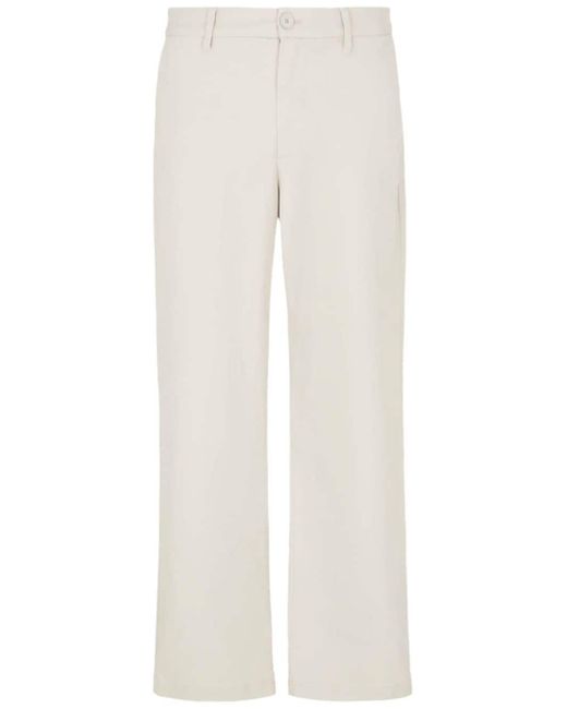 Armani Exchange stretch-cotton straight-leg trousers