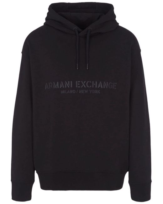 Armani Exchange number-print drawstring hoodie