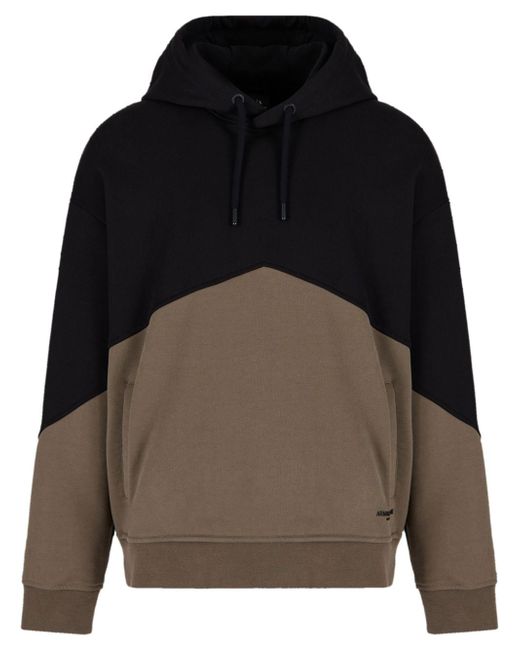 Armani Exchange two-tone hoodie