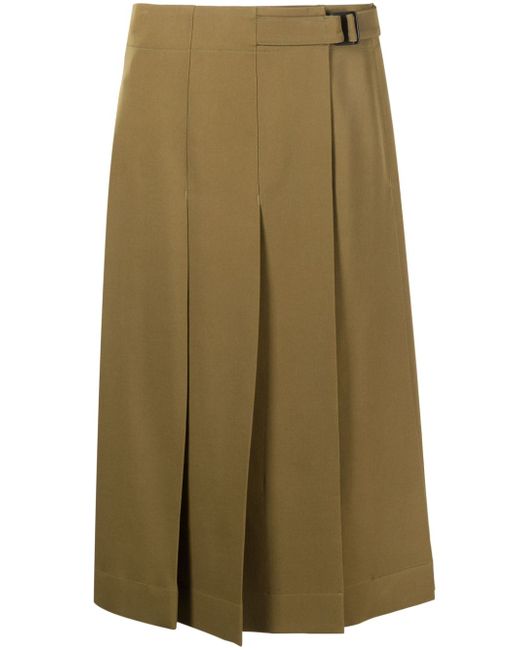Lemaire pleated wool wrap skirt