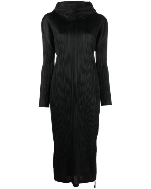 Pleats Please By Issey Miyake high-neck pleated dress