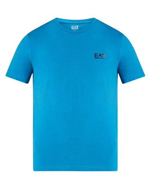 Ea7 logo-print round-neck T-shirt