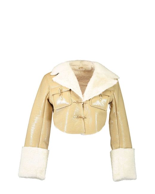 Cult Gaia Jay cropped faux-leather jacket