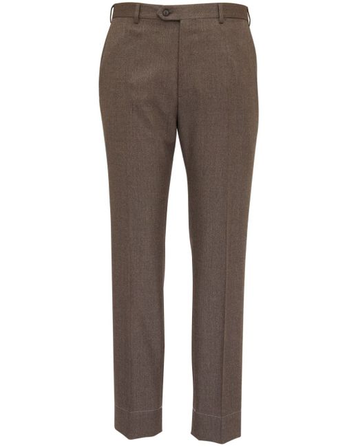 Brioni straight-leg tailored wool trousers