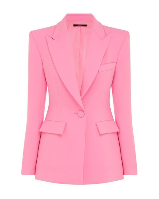 Alex Perry fitted-waist crepe blazer