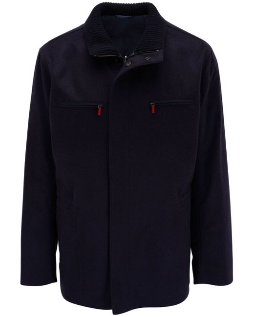 Kiton concealed-fastening jacket