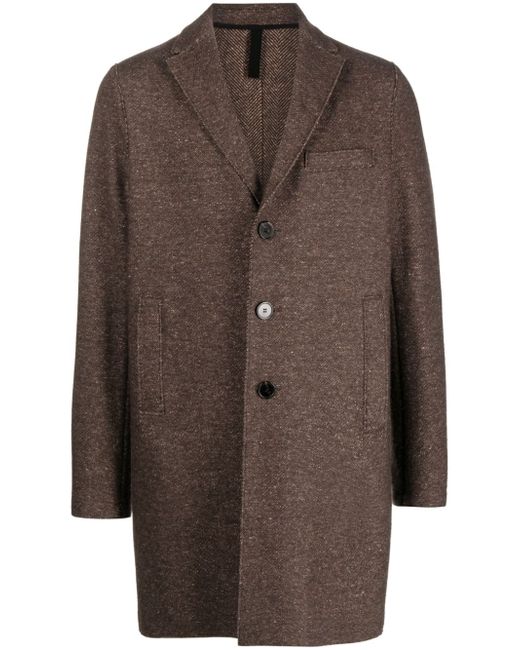 Harris Wharf London patterned single-breasted coat