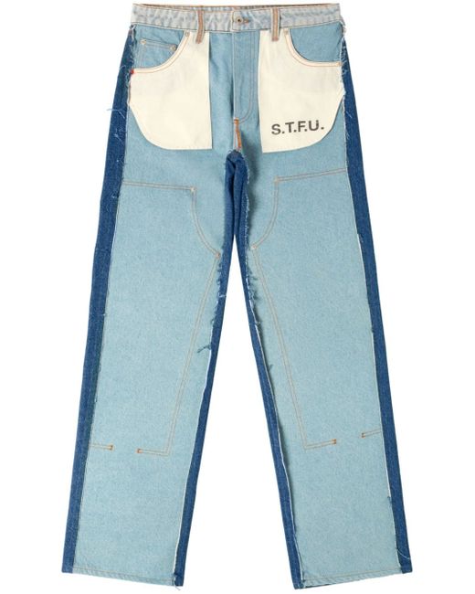 Heron Preston mid-rise panelled jeans