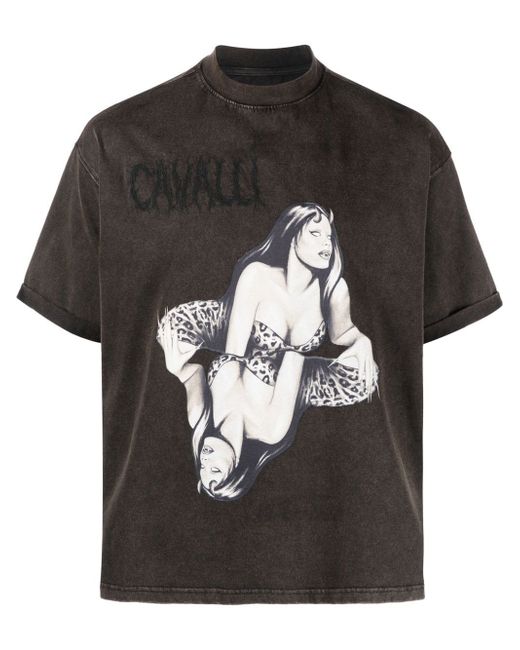 Roberto Cavalli graphic-print T-shirt