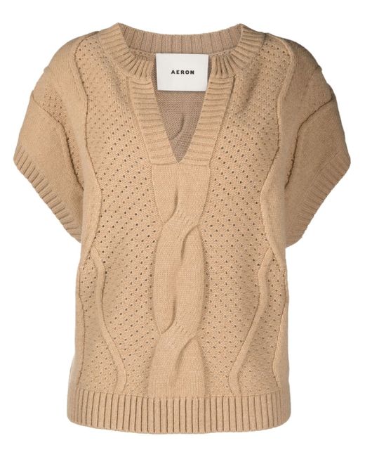 Aeron Noam wool cable-knit top