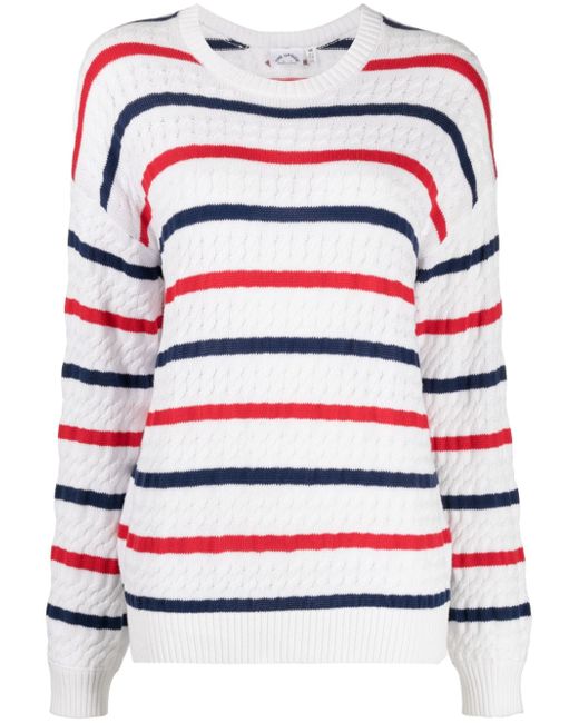 The Upside Heritage Boo striped cable-knit jumper