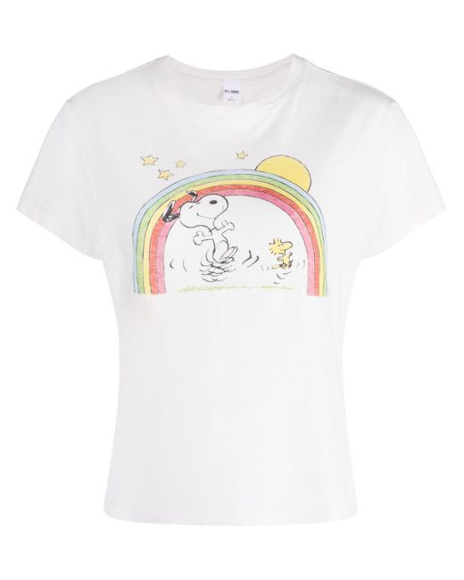 Re/Done Peanuts Rainbow T-shirt