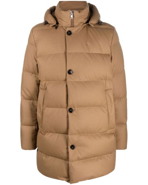 Woolrich button-fastening hooded padded coat