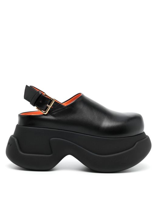 Marni round-toe leather loafers