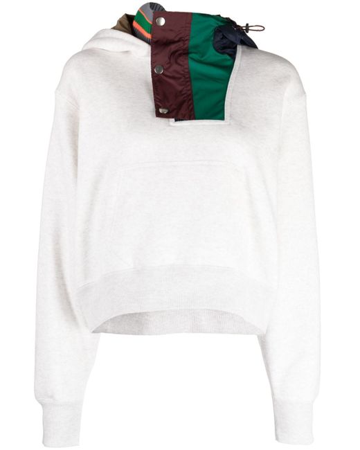 Kolor panelled cotton hoodie