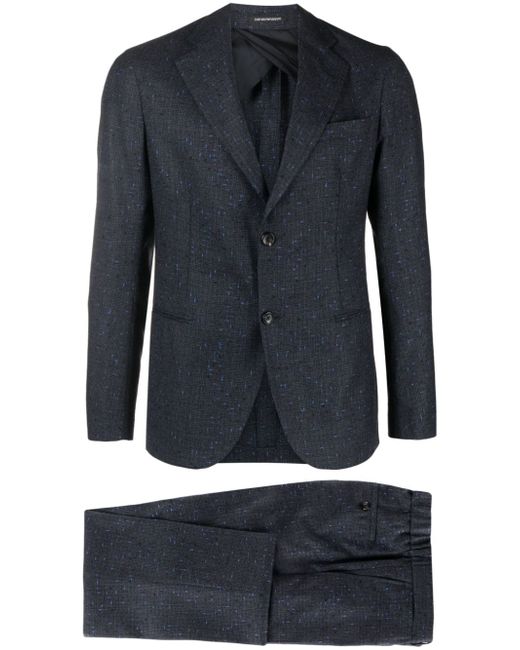 Emporio Armani speckled single-breasted suit
