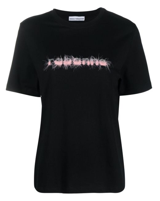 Rabanne logo-embellished crew-neck T-shirt