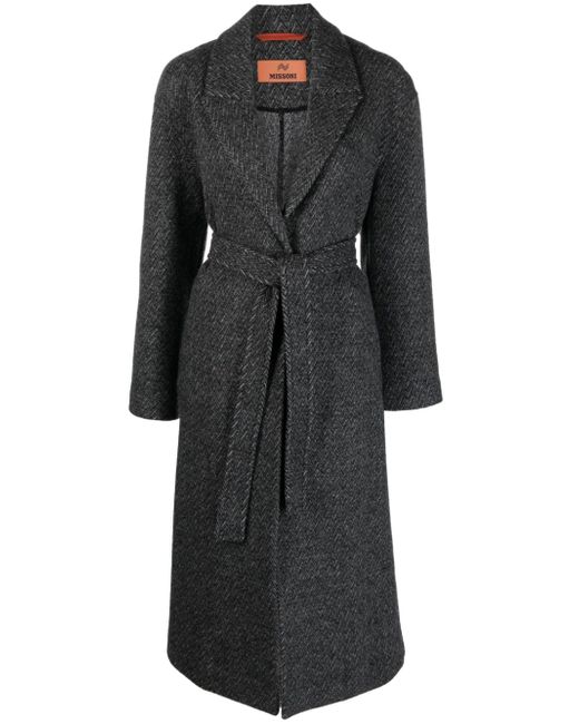 Missoni peak-lapels coat