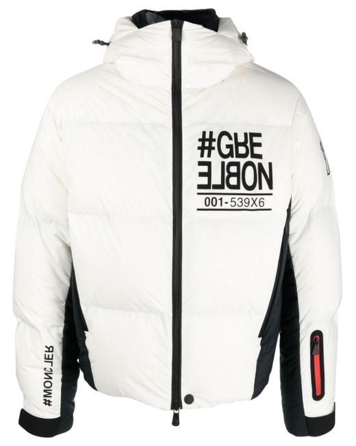 Moncler Grenoble logo-print hooded puffer jacket