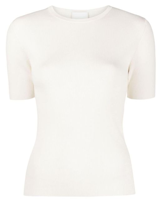 Allude short-sleeved fine-ribbed T-shirt