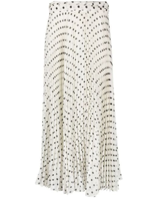 Zimmermann polka-dot print straight skirt