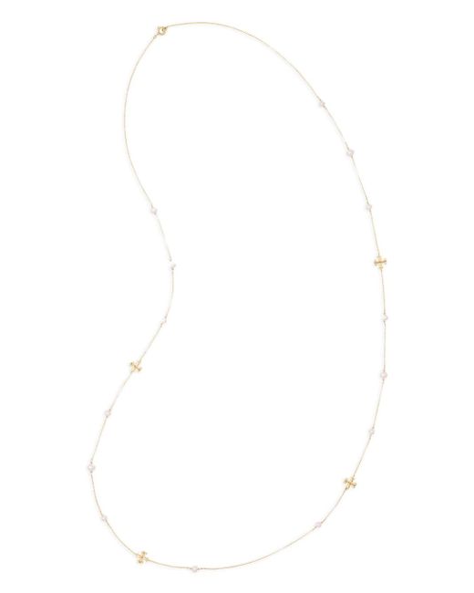 Tory Burch Kira pearl-detail long-length necklace
