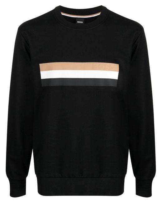 Boss stripe-detail sweatshirt
