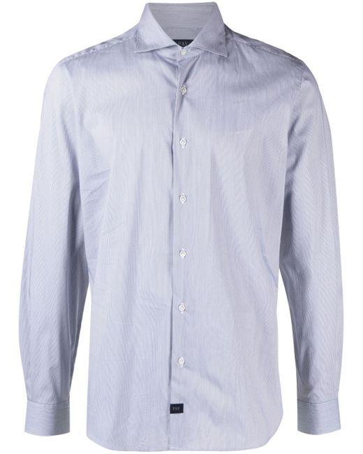 Fay long-sleeve cotton-blend shirt