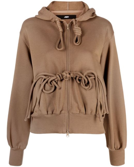 Jnby knot-detail hooded jacket