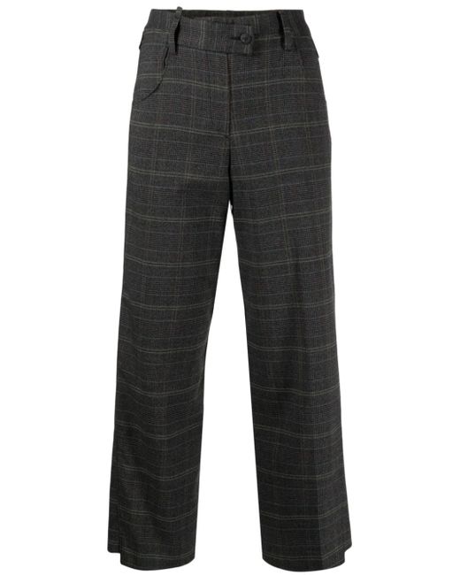 Jnby plaid cropped trousers