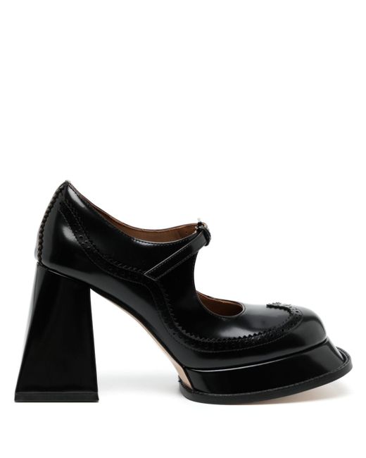 Shushu-Tong 105mm patent leather Mary Jane pumps