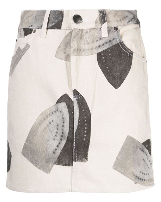 Charles Jeffrey Loverboy iron-print skirt