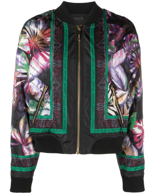 Just Cavalli floral-print bomber jacket