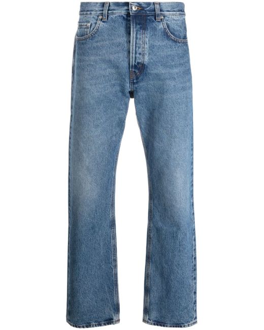 Séfr straight-leg logo-patch jeans