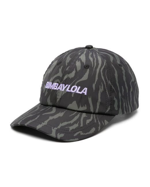 Bimba Y Lola logo-embroidered tiger-print baseball cap