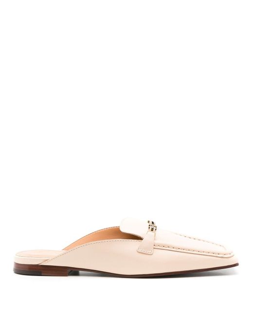 Tod's square-toe leather mules