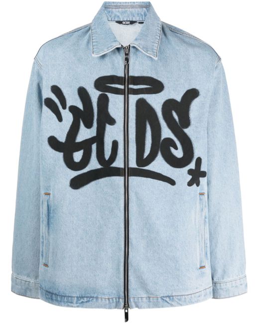 Gcds graffiti-print denim jacket