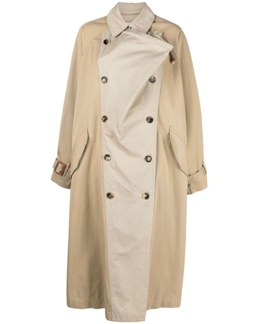 Isabel Marant two-tone cotton trench coat