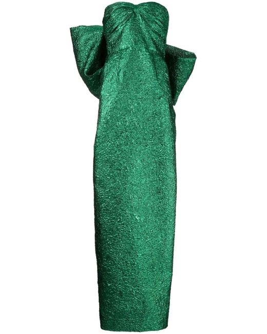 Bambah bow-real pencil maxi dress