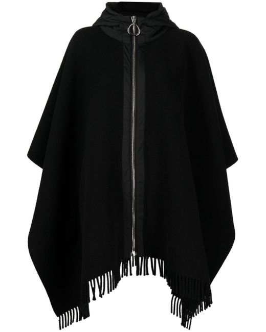 Dondup fringed-edge hooded cape