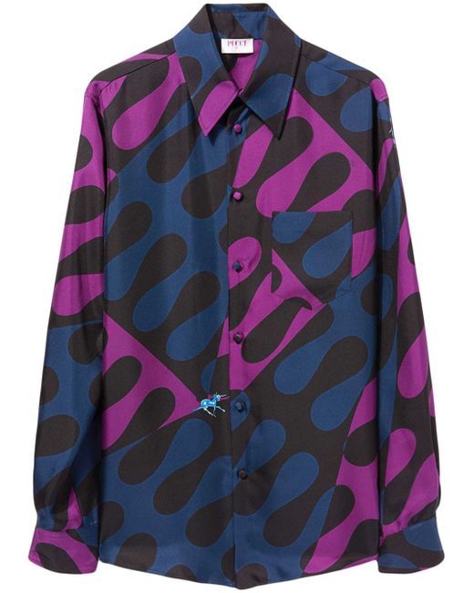Pucci abstract print buttoned blouse