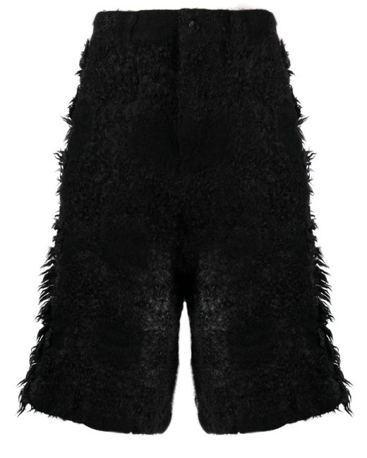 Comme Des Garçons faux-shearling wool shorts