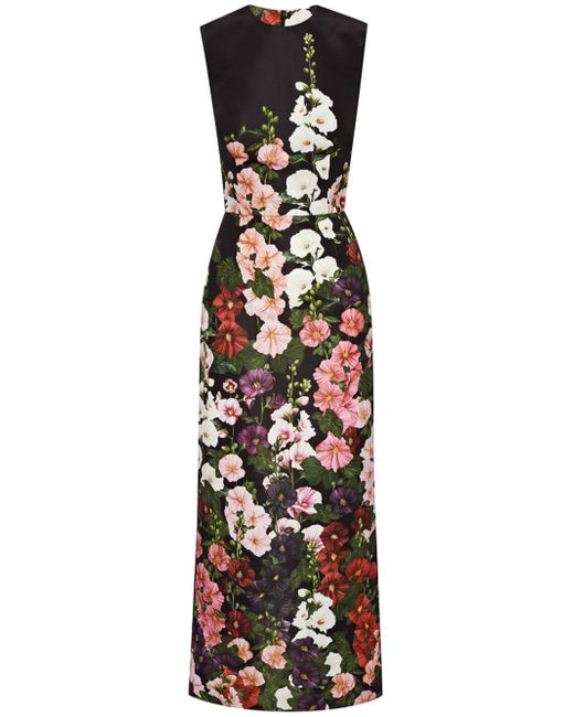 Oscar de la Renta floral-print sleeveless dress