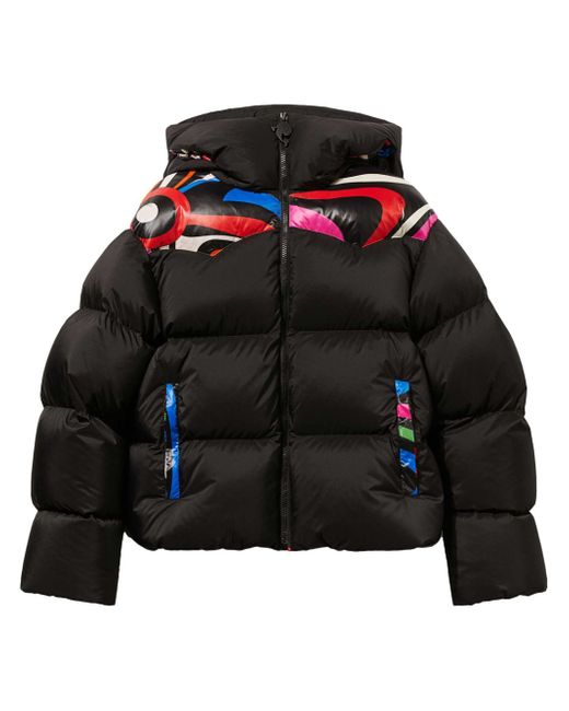 Pucci Onde-panelling hooded puffer jacket