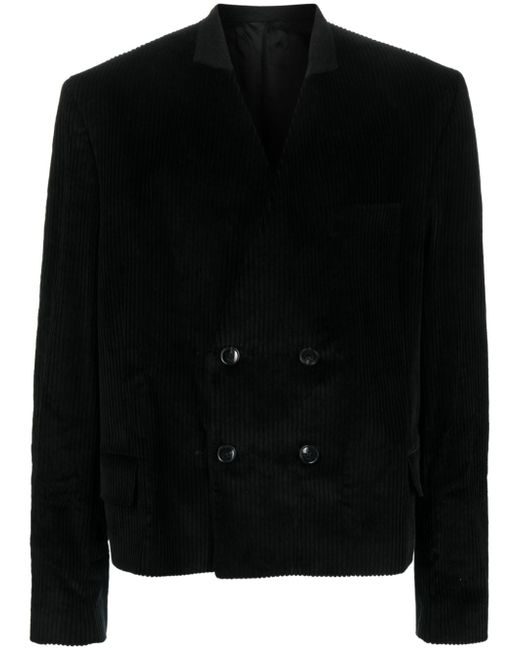 Martine Rose collarless double-breasted corduroy blazer