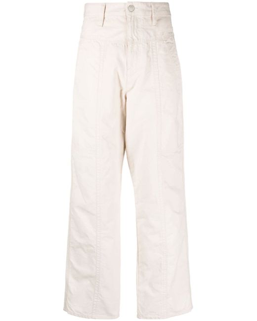 marant étoile cotton straight-leg trousers