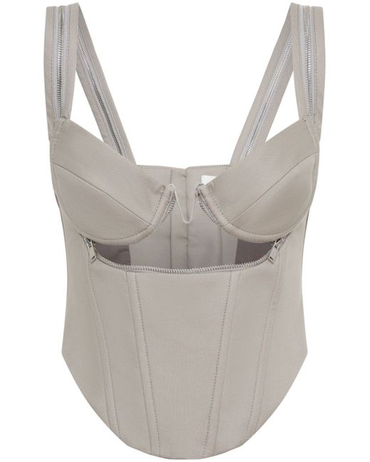 Dion Lee panelled zipped bustier top
