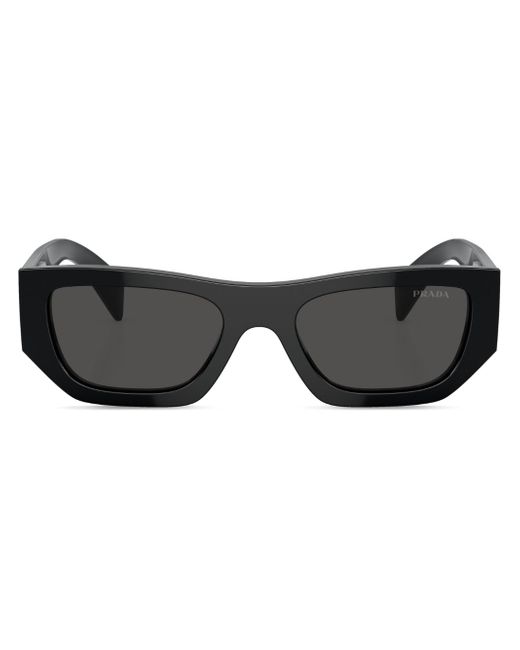 Prada logo-lettering geometric sunglasses