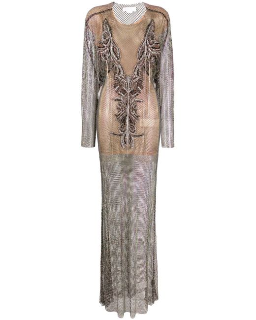 Genny rhinestone-embellished long dress